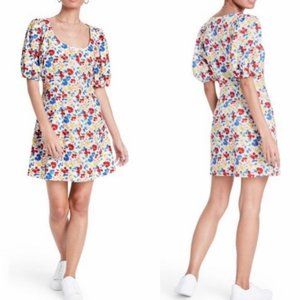 Rixo x Target Puff Sleeve Floral Mini - Size 6